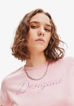 Desigual T-Shirt Print - Pink -Desigual 507dd5d5d95c49f193d295868a229aff