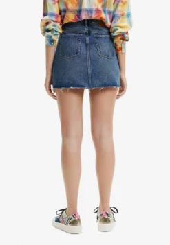 Desigual Denim Criss-Cross Waist - Minirok - Blue -Desigual 509295038cd741039bb7bd44f6282e41 scaled