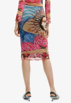 Desigual Slim Tulle - Kokerrok - Multi Coloured -Desigual 51896e543f2a4751b0145300e6801f2c
