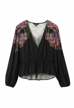 Desigual Digital Floral Wrap - Blouse - Black -Desigual 5189a8a9ae034d76a0a5590be5989152