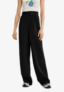 Desigual Twisted With Pleats - Broek - Black