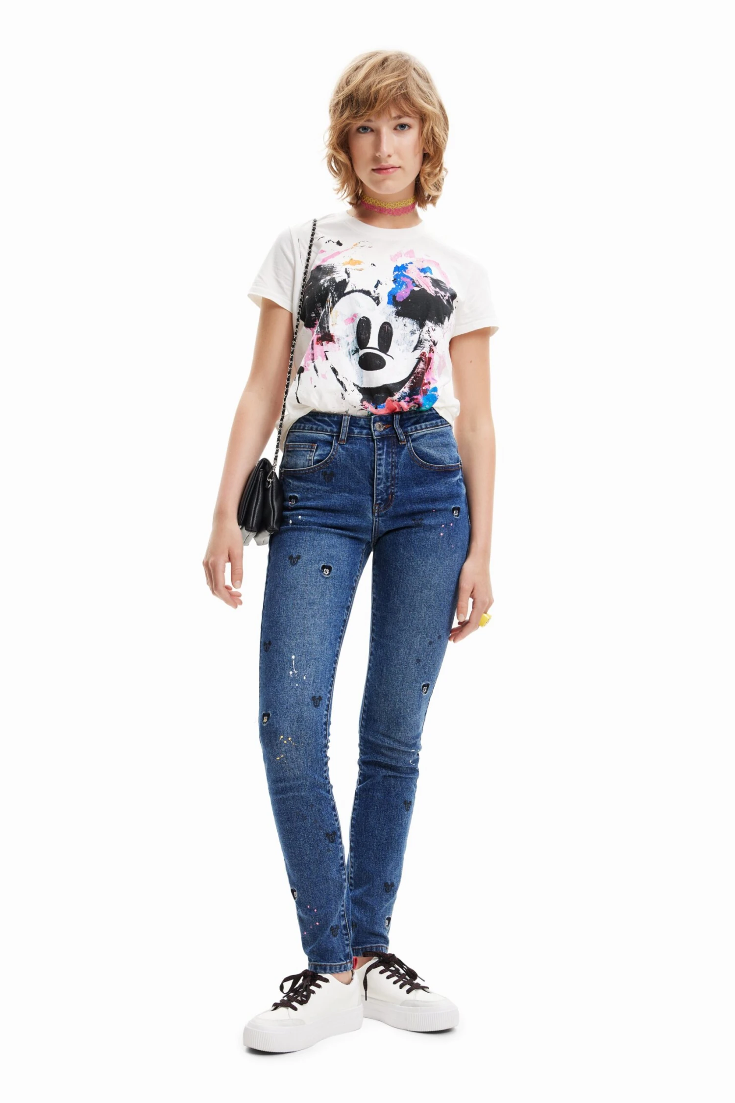 Desigual Mickey Crash - T-Shirt Print - White 2 Desigual Mickey Crash - T-Shirt Print - White - Afbeelding 2
