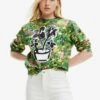 Desigual Floral Plant - Sweater - Green