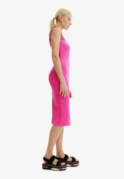 Desigual Slim Ribbed Strappy - Etui-Jurk - Red -Desigual 572ca0467c5d440e9b4091a3b390f2a6