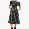 Desigual Check Midi - Jurk - Black