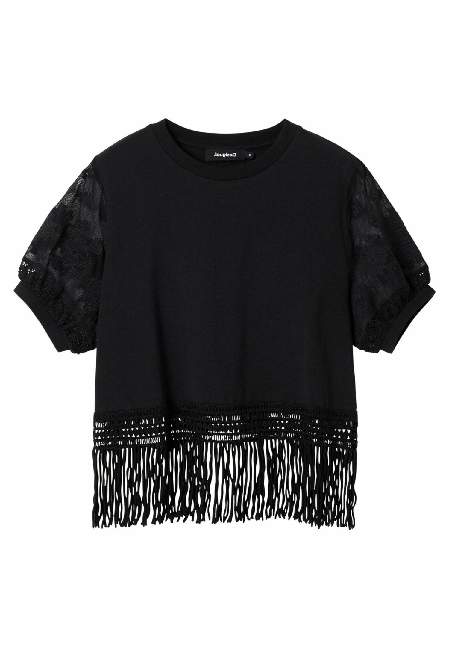 Desigual Long Embroidered Lace Jumpsuit - T-Shirt Print - Black 5 Desigual Long Embroidered Lace Jumpsuit - T-Shirt Print - Black - Afbeelding 5