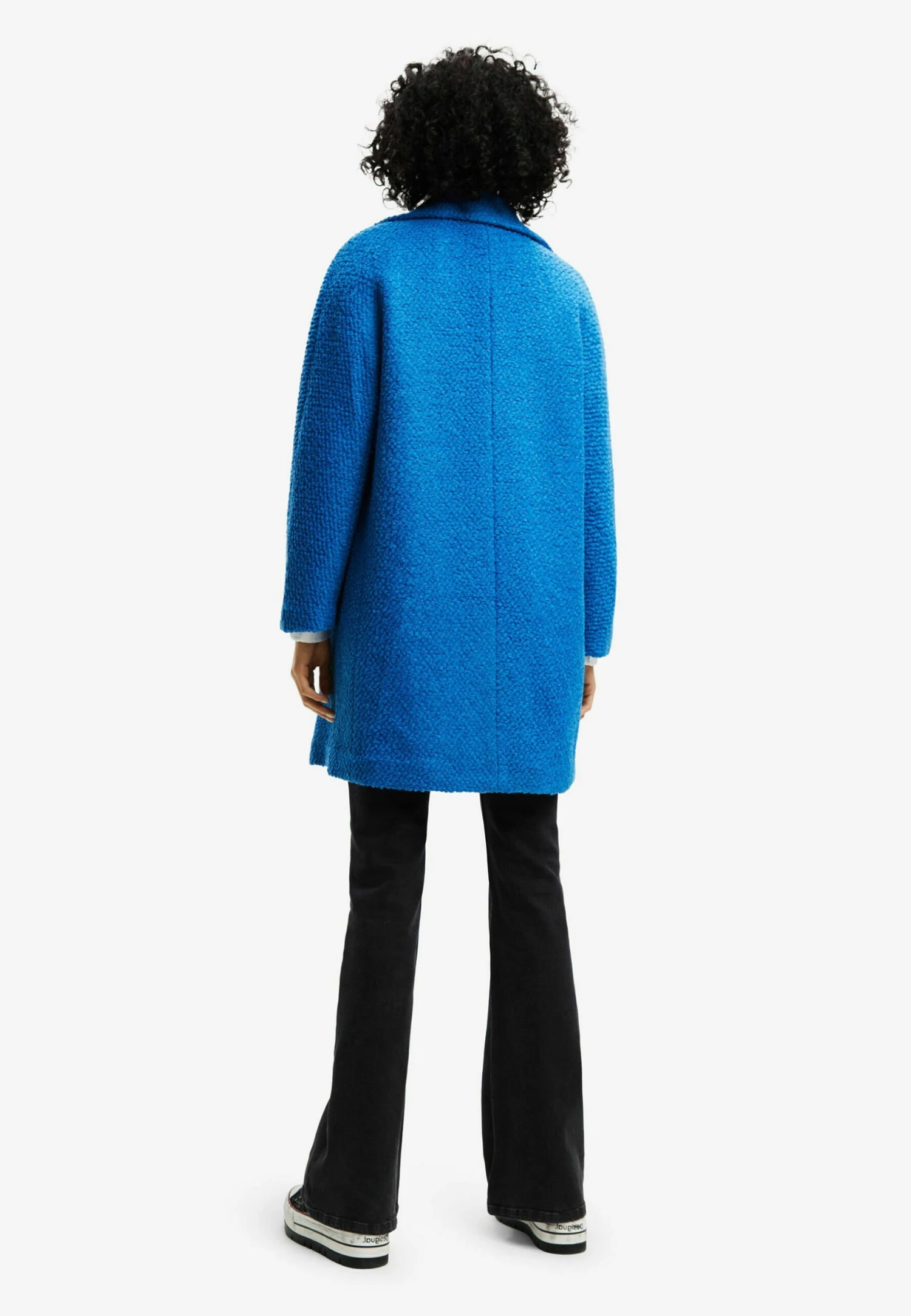 Desigual Straight Wool - Mantel - Blue 2 Desigual Straight Wool - Mantel - Blue - Afbeelding 2