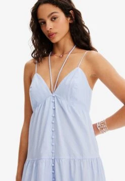 Desigual Long Striped- Maxi-Jurk - Blue -Desigual 618086dba31c433690e48922fb12d29a