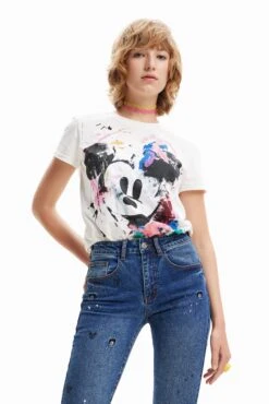 Desigual Mickey Crash - T-Shirt Print - White