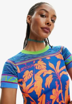 Desigual Knit Tropical - T-Shirt Print - Blue 8 Desigual Knit Tropical - T-Shirt Print - Blue -Desigual 6268c41d035a4a2182f6add35c30a44c scaled