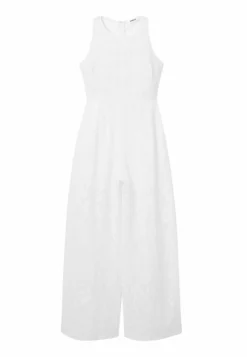 Desigual Long Embroidered Lace Jumpsuit - Jumpsuit - White -Desigual 634a982a98dc464b9cbf381dce67889b scaled