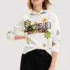 Desigual Arty Flocked - Hoodie - Sour Cream
