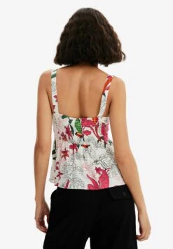 Desigual Tropical Strap - Blouse - White -Desigual 64903e22ce394b1b88a02cb64e28eac8