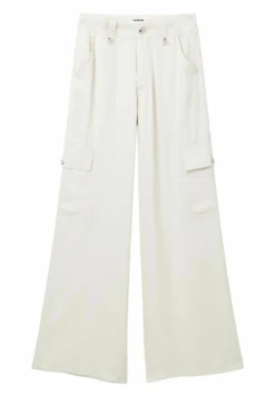 Desigual Wide Leg Satin Cargo - Cargobroek - White -Desigual 66059a8a65fc4c0c931c9ee771316389 scaled