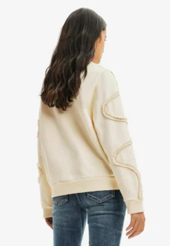 Desigual Pleated Strip - Sweater - Beige -Desigual 67788ba57ed04bae9c629b9af128b0c1 scaled