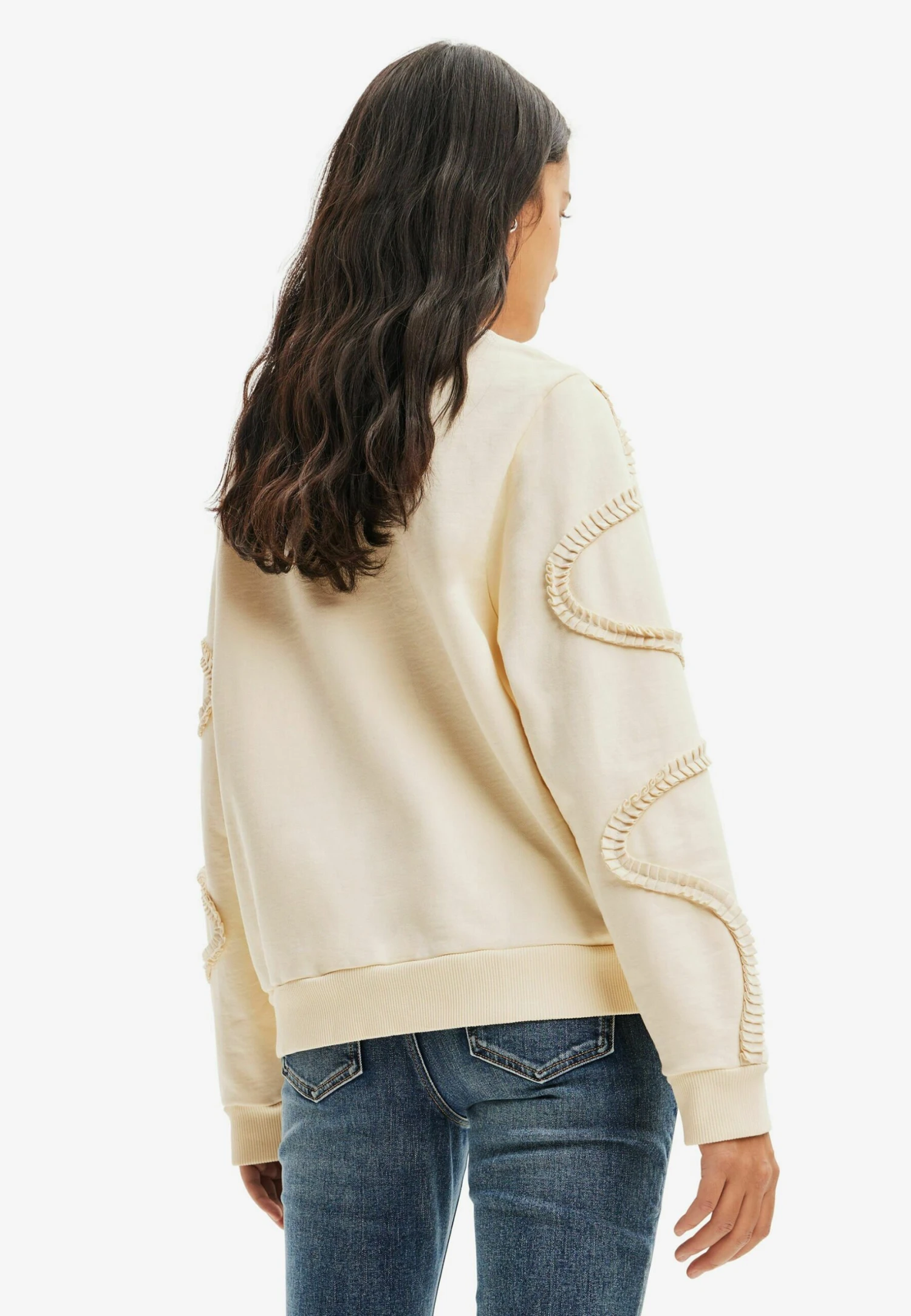 Desigual Pleated Strip - Sweater - Beige 3 Desigual Pleated Strip - Sweater - Beige - Afbeelding 3