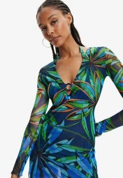 Desigual Tropical Cut Out - Badpak - Blue -Desigual 67c78394dbe24d9d992cf21fb9ad63b8
