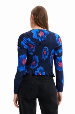 Desigual Floral Ruched Blouse - Blouse - Marino 7 Desigual Floral Ruched Blouse - Blouse - Marino -Desigual 69804f53e93644498e49d7cfd1f06df4 scaled