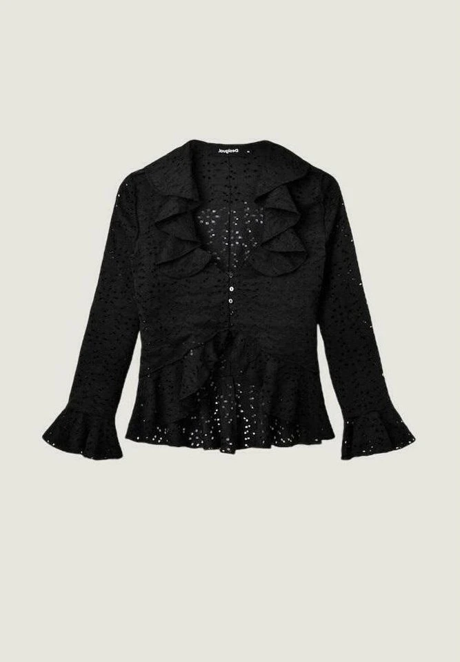 Desigual Tropical Withtraps - Overhemdblouse - Black 4 Desigual Tropical Withtraps - Overhemdblouse - Black - Afbeelding 4
