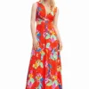 Desigual Vest Praga - Maxi-Jurk - Red Pop
