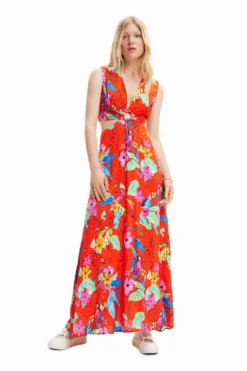 Desigual Vest Praga - Maxi-Jurk - Red Pop