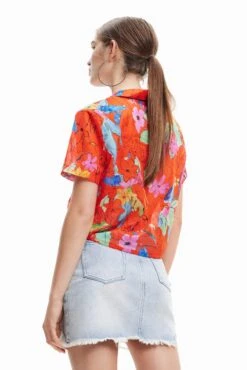 Desigual Laos - Overhemdblouse - Red Pop -Desigual 6a4fc3efdf174f4e9e0d8355bc8bce16