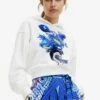 Desigual Arty Hoodie - Hoodie - White