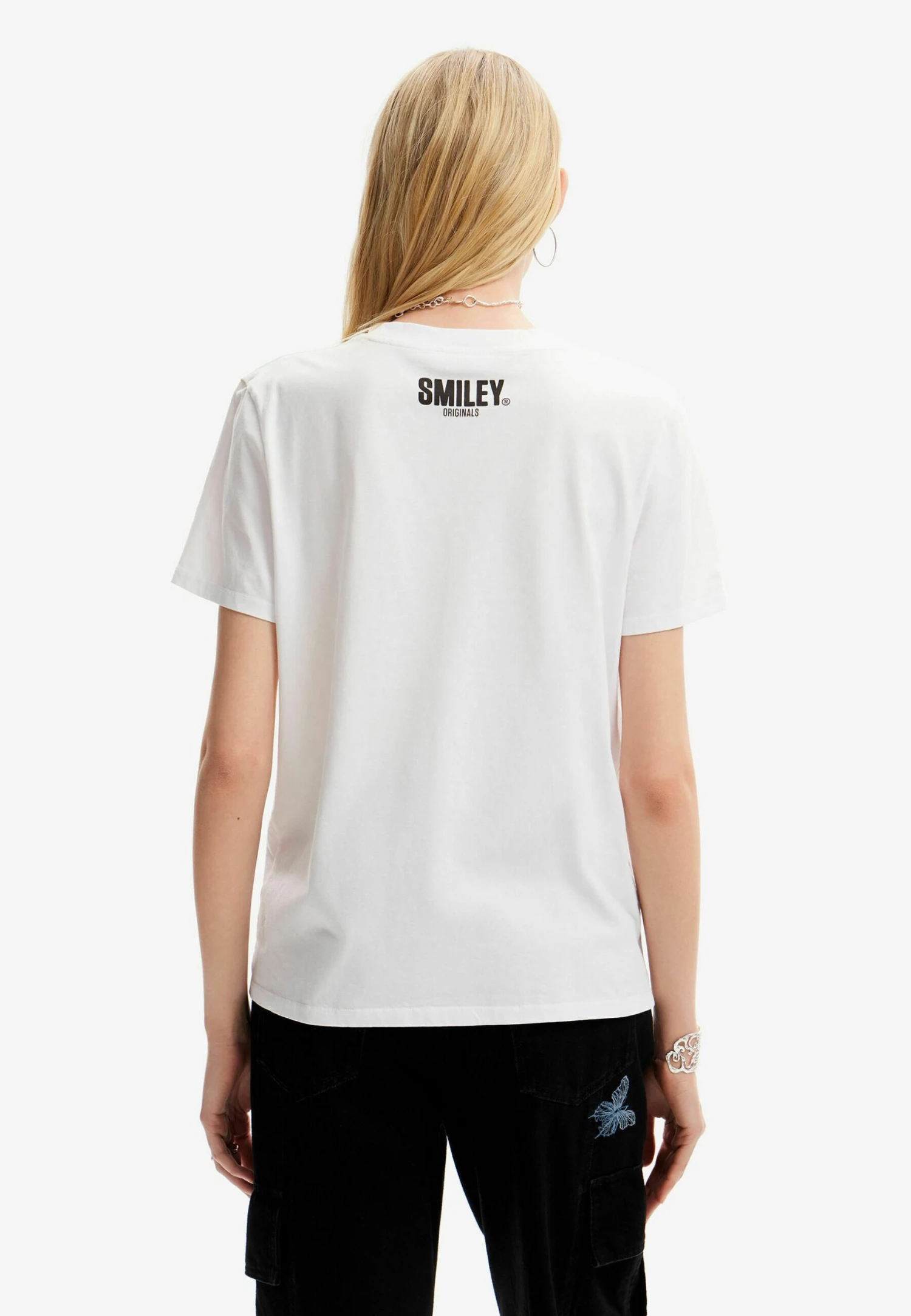 Desigual Smiley - T-Shirt Print - White 3 Desigual Smiley - T-Shirt Print - White - Afbeelding 3