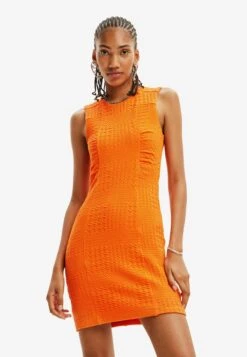 Desigual Textured- Etui-Jurk - Orange