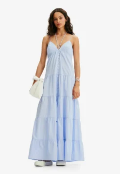Desigual Long Striped- Maxi-Jurk - Blue