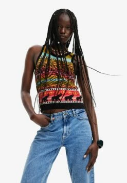 Desigual Reversible Triangle Bikini - Top - Orange