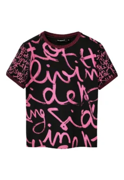 Desigual Contrasting Message- T-Shirt Print - Black -Desigual 6c760541cb614059b04c3238cb431891 scaled