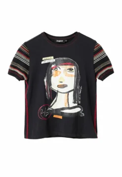 Desigual Arty Face- T-Shirt Print - Black -Desigual 6e8567c4361541979c67c9d479d27ff3 scaled