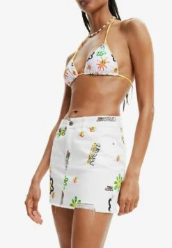 Desigual Denim Illustrations - Minirok - White -Desigual 703ddbd0a374417c9643dbeff00d00e5