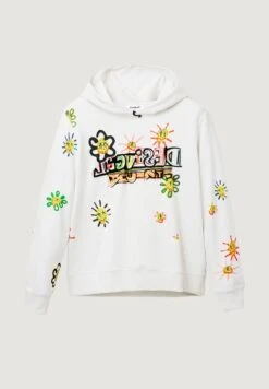 Desigual Arty Flocked - Hoodie - Sour Cream -Desigual 7079d507ef38497d87c01e10cef7ffe4