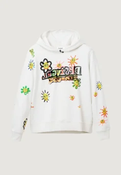 Desigual Arty Flocked - Hoodie - Sour Cream -Desigual 7079d507ef38497d87c01e10cef7ffe4 scaled