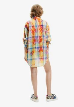 Desigual Oversize Tie-Dye Plaid - Overhemdblouse - Multi Coloured -Desigual 71618555bdb74a21bf93d7bd5e54a4d5