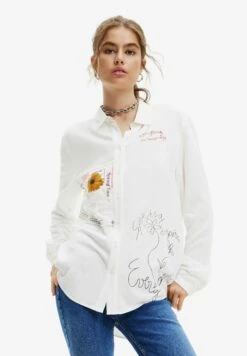 Desigual Patchwork Message - Overhemdblouse - White