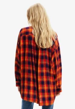 Desigual Oversize Plaid - Overhemdblouse - Red -Desigual 7251f785e415454a9eb38dc7265e06ee