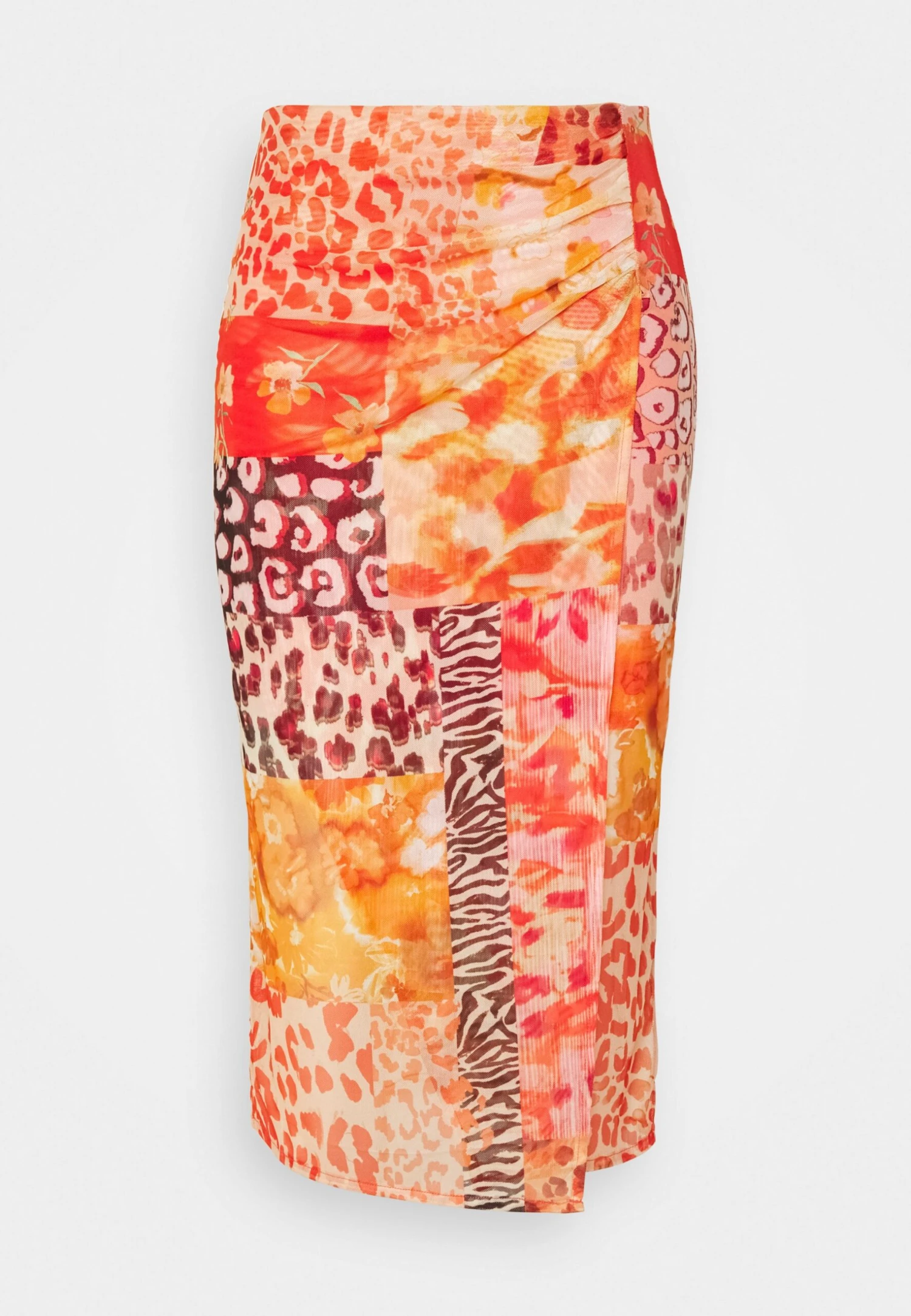 Desigual Fal Aria Patch - Wikkelrok - Orange 4 Desigual Fal Aria Patch - Wikkelrok - Orange - Afbeelding 4