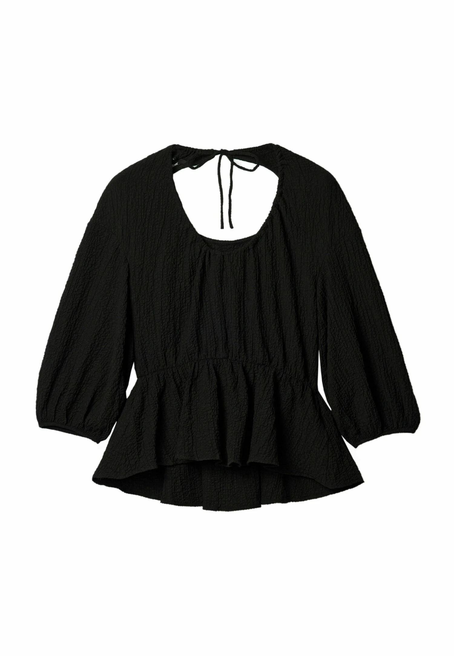 Desigual Textured Cut Outblouse - Blouse - Black 4 Desigual Textured Cut Outblouse - Blouse - Black - Afbeelding 4