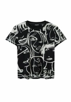 Desigual Contrasting Face - T-Shirt Print - Black 9 Desigual Contrasting Face - T-Shirt Print - Black -Desigual 7345baf18250476bbc1e61cf045f27d7