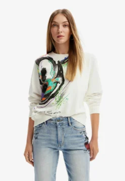 Desigual Arty Mickey Mouse- Sweater - White