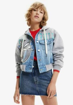 Desigual Bugs Bunny Trucker - Sweater Met Rits - Grey