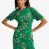 Desigual Short Floral- Jurk - Green