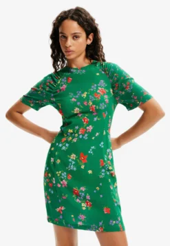 Desigual Short Floral- Jurk - Green
