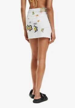 Desigual Denim Illustrations - Minirok - White -Desigual 76f269e332114e11bc5b23ae1ada9a7a