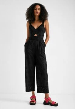 Desigual Flocked Long Jumpsuit - Jumpsuit - Black