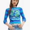 Desigual Triped Planet - Trui - Blue