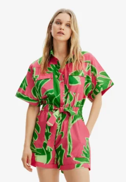 Desigual Tropical Playsuit - Jumpsuit - Pink